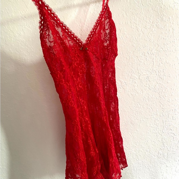 Red Lace Lingerie Romper